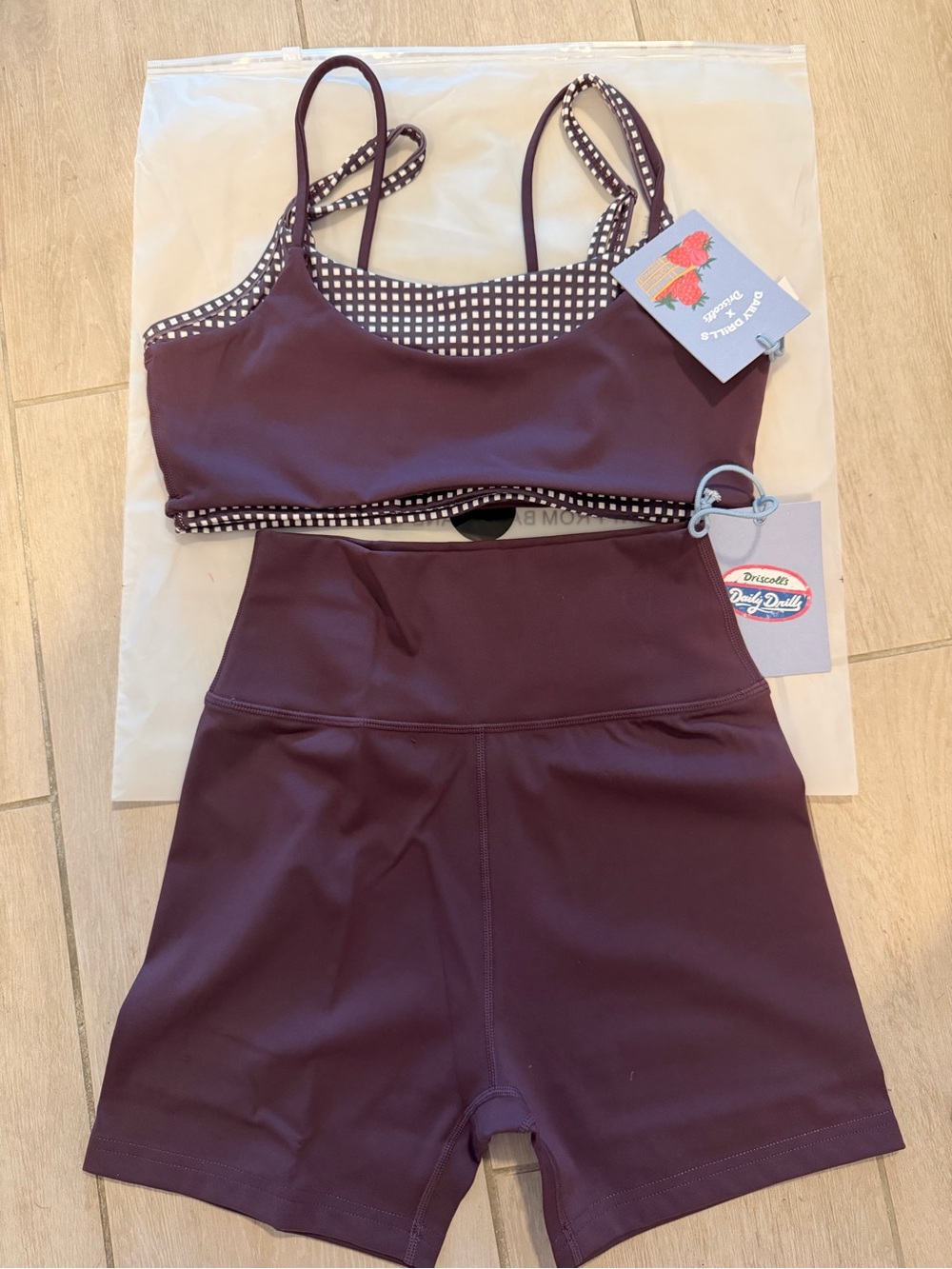 Daily Drills x Driscoll’s Go! Layered Bra and Go! Shortie Shorts Set